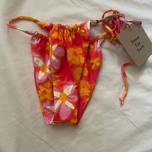 Stone Fox Swim River Bikini Bottom Medium in Lei Lei